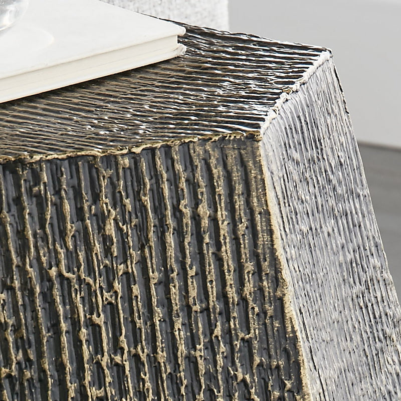 Steve Silver Donato Oil Rubbed Brass Hexagon End Table