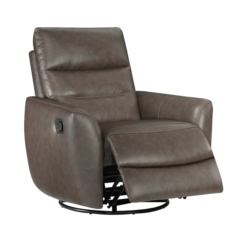 Home Elegance Cassian Brown Swivel Glider Reclining Chair