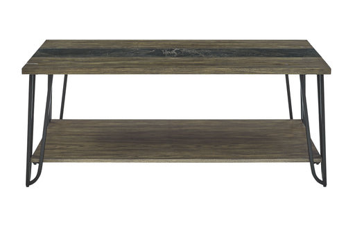 Steve Silver Harper Brown Cocktail Table with Sintered Stone Inlay