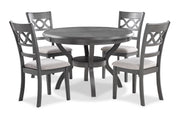 New Classic Furniture Cori Bisque Brown 5pc Round Dining Set