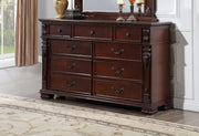 Glory Furniture Lyndon Cherry 9 Drawer Dresser