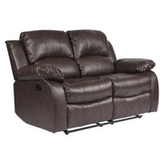 Home Elegance Cranley Black Faux Leather 3pc Living Room Set