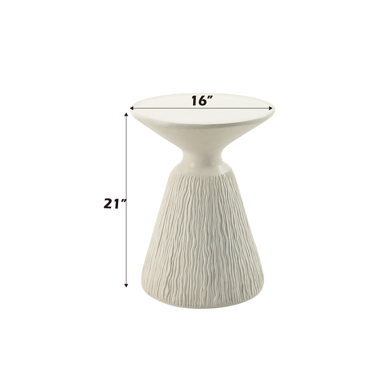 Acme Furniture Duane Natural White Accent Table