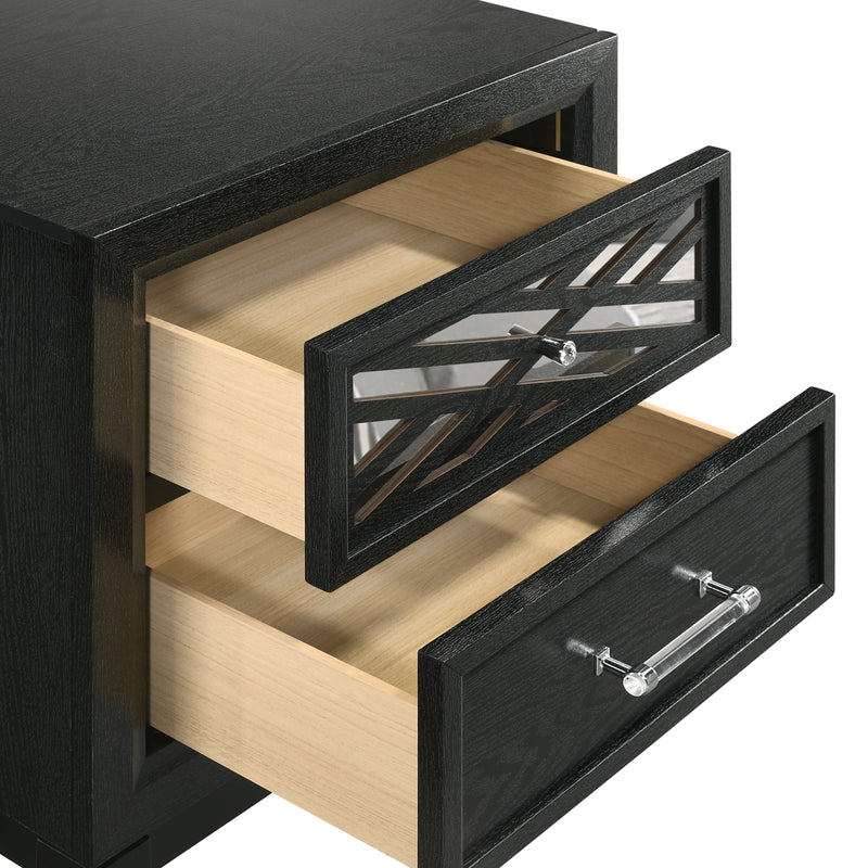 New Classic Furniture Obsidian Black Nightstand