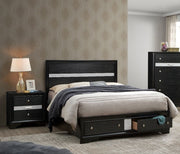 Glory Furniture Madrid Black Nightstand