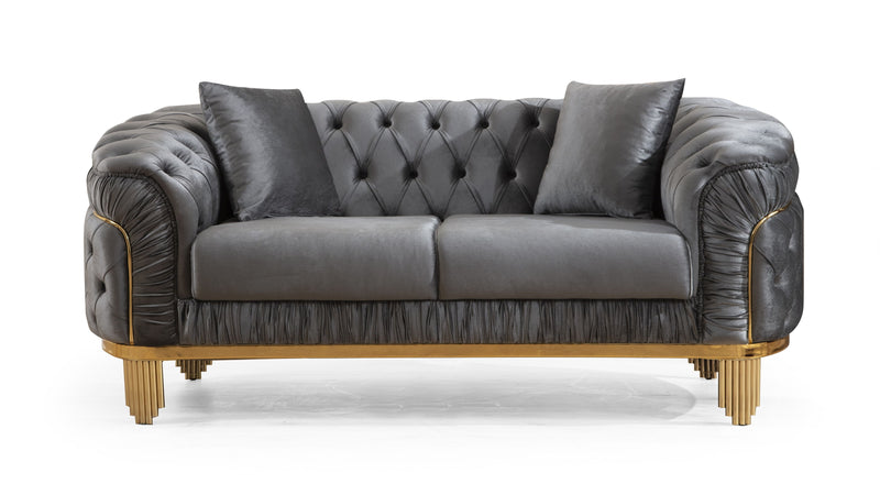 Galaxy Home Vanessa Gray 2pc Living Room Set