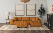 Coaster Furniture Camacho Orange Rectangular Tufted Ottoman