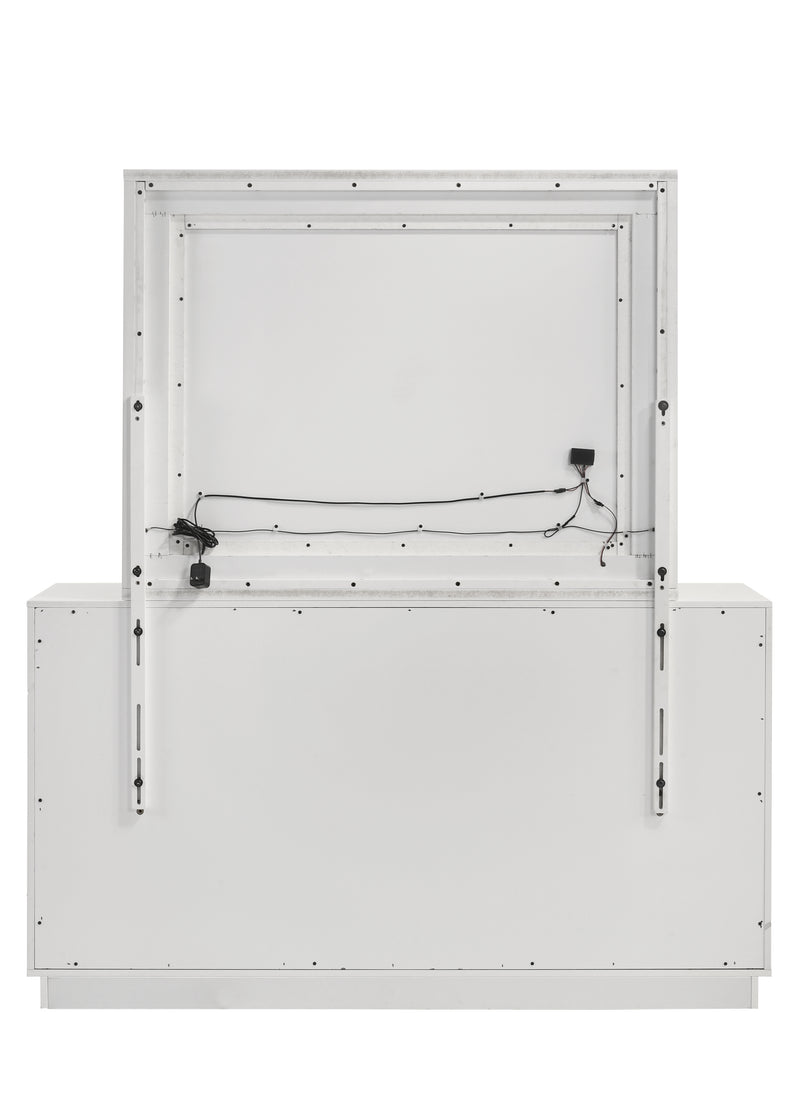 Galaxy Home Manhattan White Dresser and Mirror