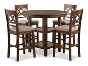 New Classic Furniture Cori Cherry 5pc Counter Height Set