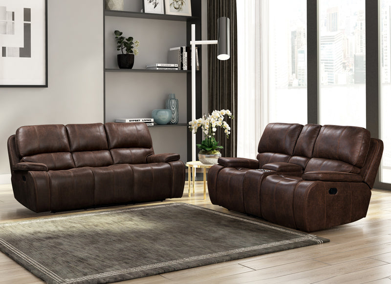 New Classic Furniture Brooking Brown 2pc Living Room Set SF-LV