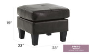 Glory Furniture Newbury Beige Faux Leather Ottoman