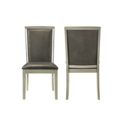 2 New Classic Furniture Lumina Silver Gray Dining Chairs