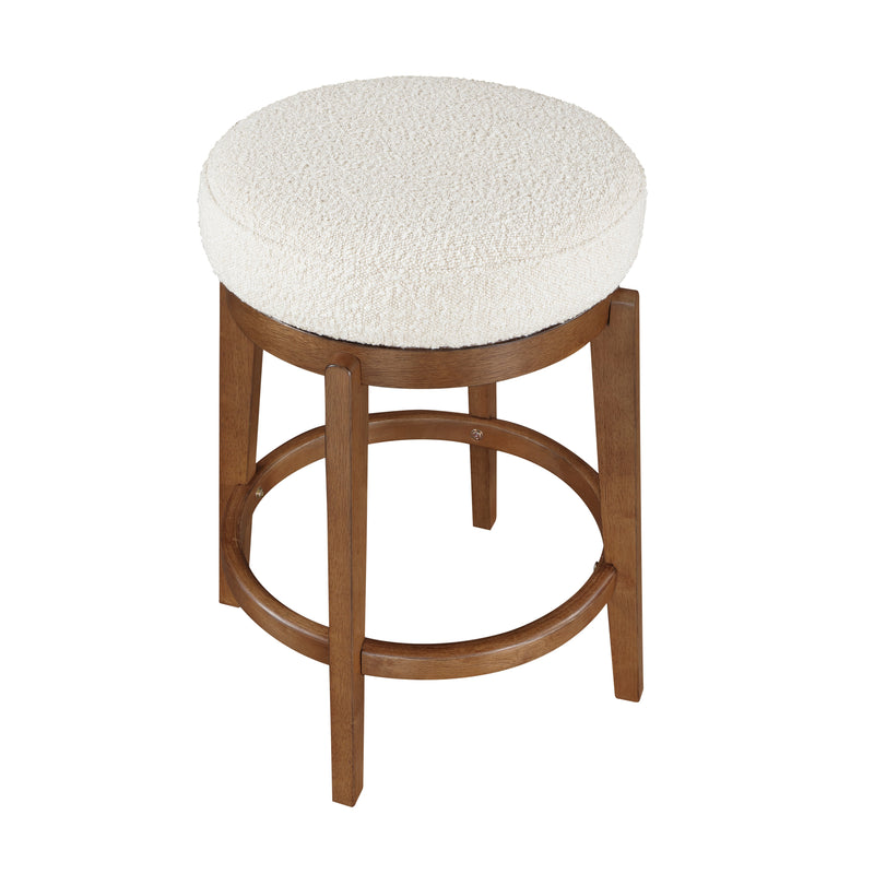 Home Elegance Lily White Swivel Counter Height Stool