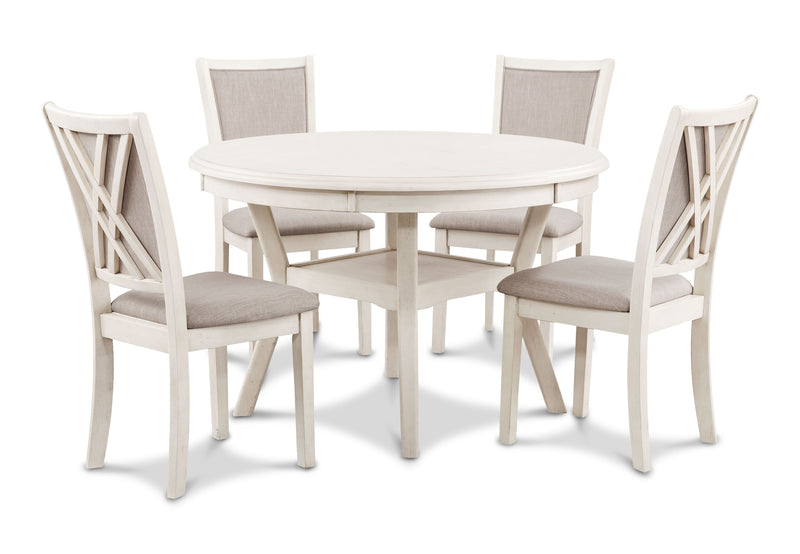 New Classic Furniture Amy Cherry 5pc Dining Set