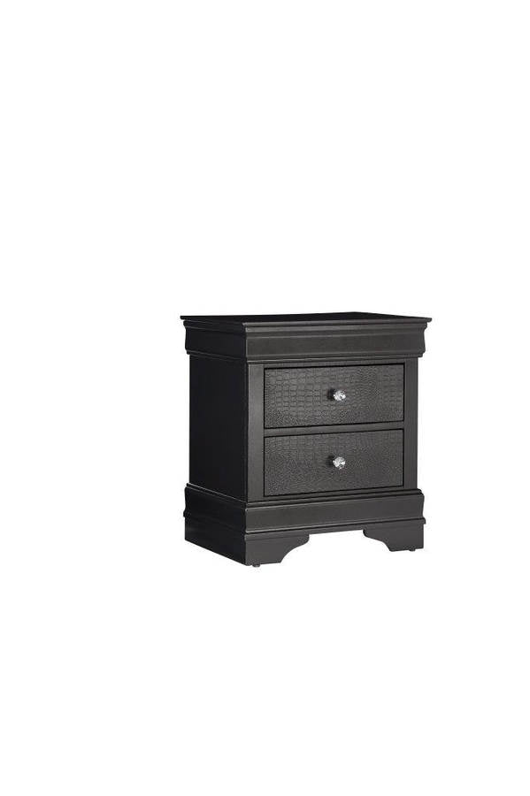 Global Furniture Pompei Metallic Grey Nightstand