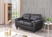 Glory Furniture Gallant Black Faux Leather Loveseat