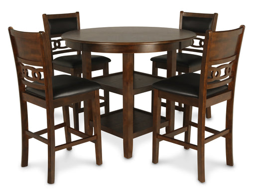 New Classic Furniture Gia Ebony Round 5pc Counter Height Set