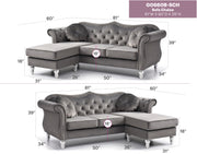 Glory Furniture Hollywood Pink Sofa Chaise