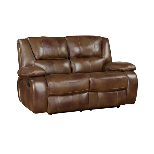 Home Elegance Ellicott Brown Double Reclining Love Seat