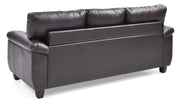 Glory Furniture Gallant Gray Faux Leather Sofa
