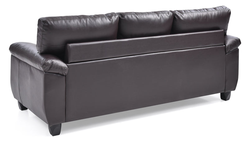Glory Furniture Gallant Gray Faux Leather Sofa