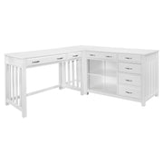 Home Elegance Blanche White 3pc Corner Desk