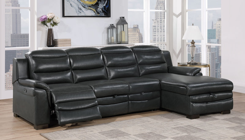 Global Furniture U8518 Charcoal Sofa Bed with USB