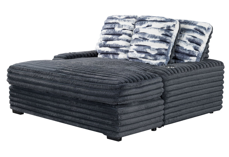 Global Furniture U8291 Beige Lounger Sofa with USB