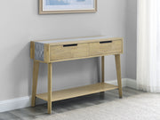Steve Silver Calgary Natural Sintered Stone Sofa Table