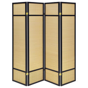 Coaster Furniture Pearce Natural Beige 4 Panel Room Divider Folding Screen