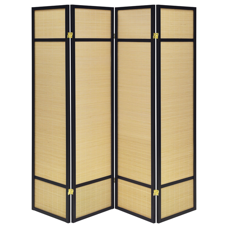 Coaster Furniture Pearce Natural Beige 4 Panel Room Divider Folding Screen
