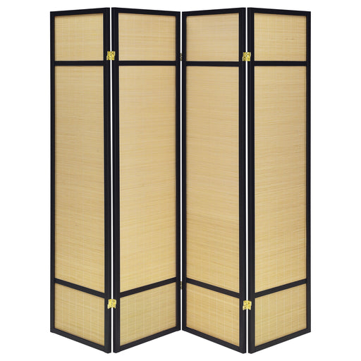 Coaster Furniture Pearce Natural Beige 4 Panel Room Divider Folding Screen