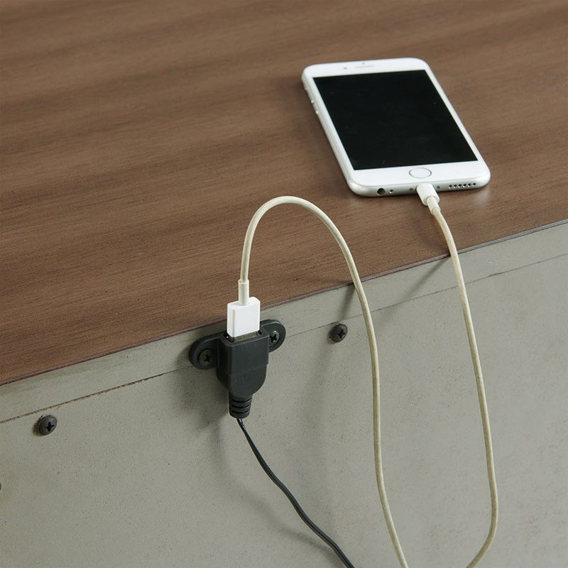 Elements International Jolene Nightstand in Grey