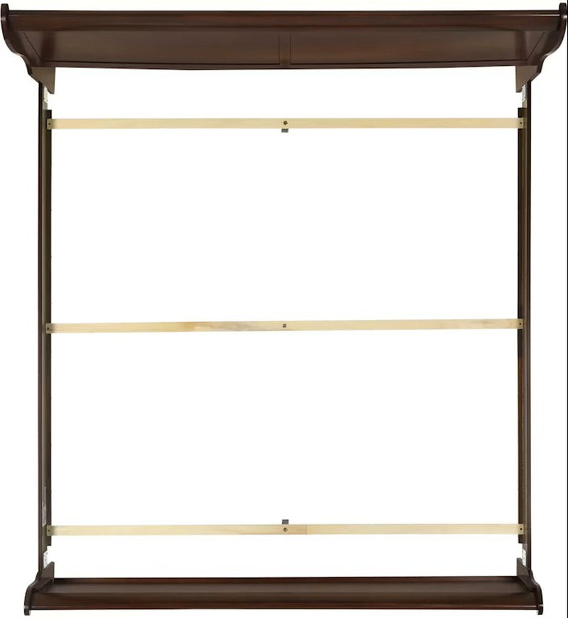 Elements International Louis Philippe Queen Panel Bed in Cherry