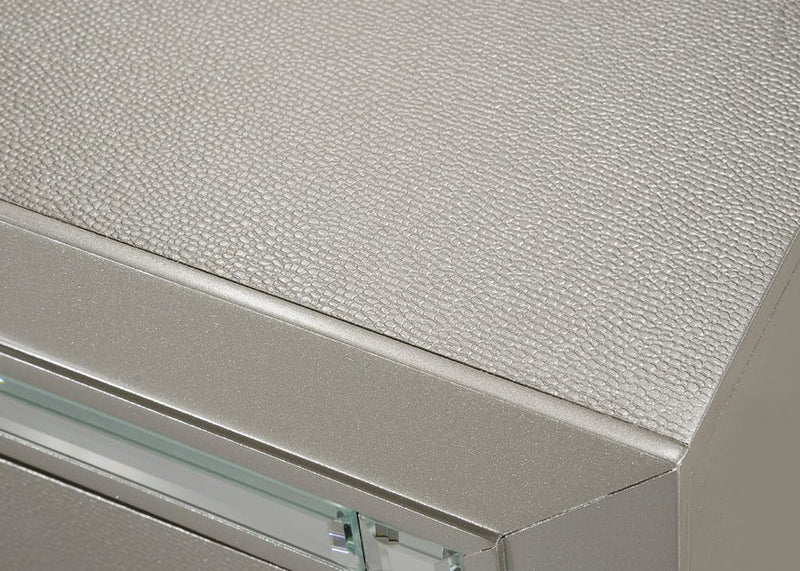 Elements International Platinum Night Stand in Golden Champagne