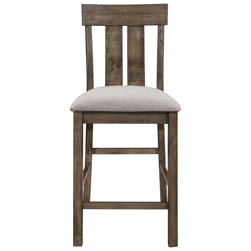 Crown Mark Quincy Counter Height Chair (Set of 2) in Light Brown