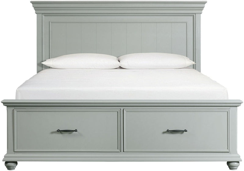 Elements International Slater King Storage Bed in Grey