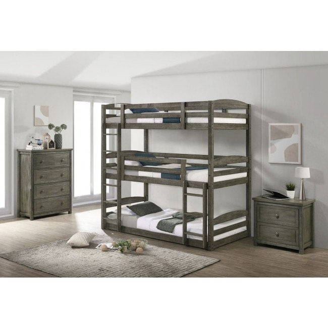 Elements International Trey Youth Nightstand in Grey