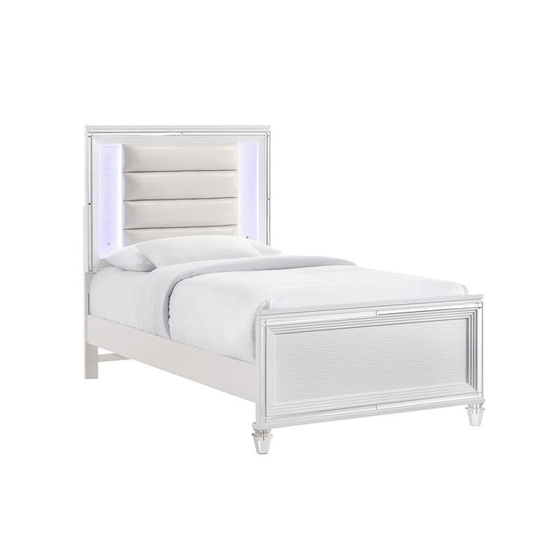 Elements International Twenty Nine Youth Twin Panel Bed in White