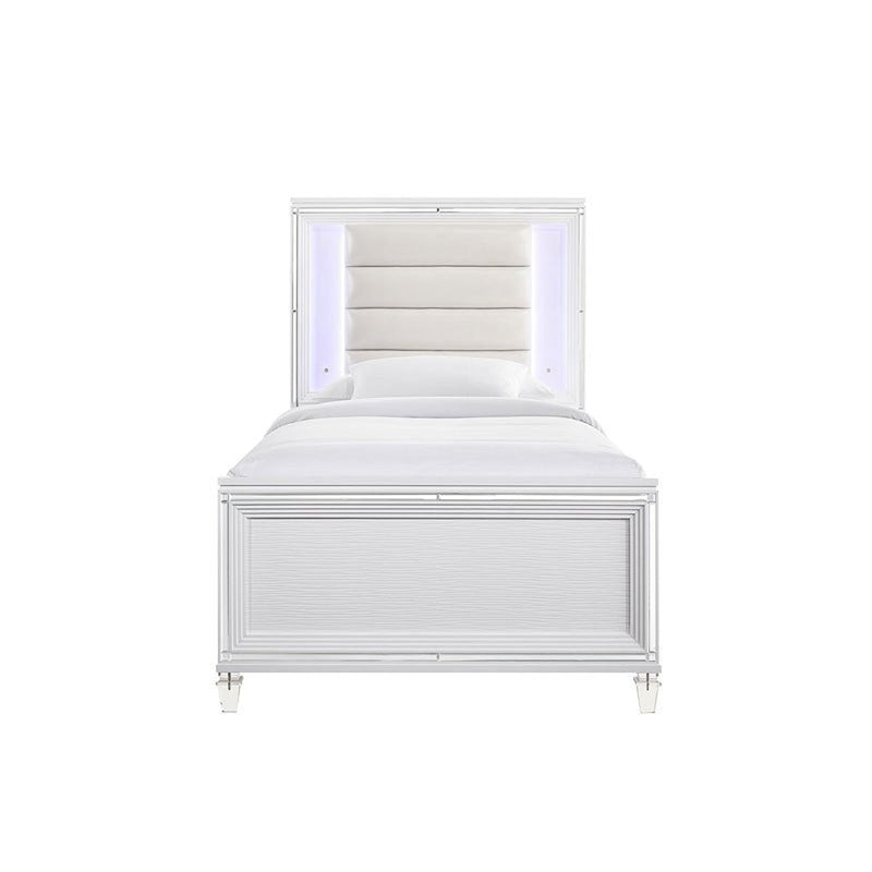 Elements International Twenty Nine Youth Twin Panel Bed in White