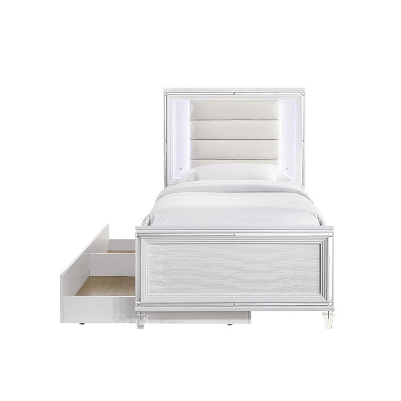 Elements International Twenty Nine Youth Twin Panel Bed in White