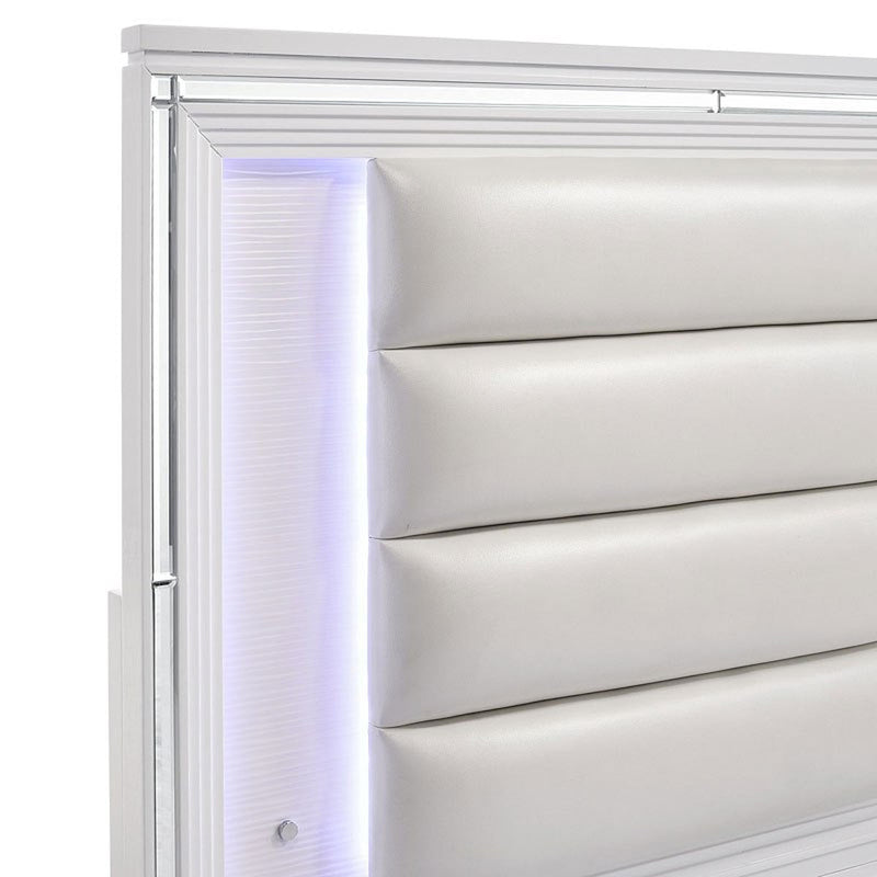 Elements International Twenty Nine Youth Full Panel Bed in White