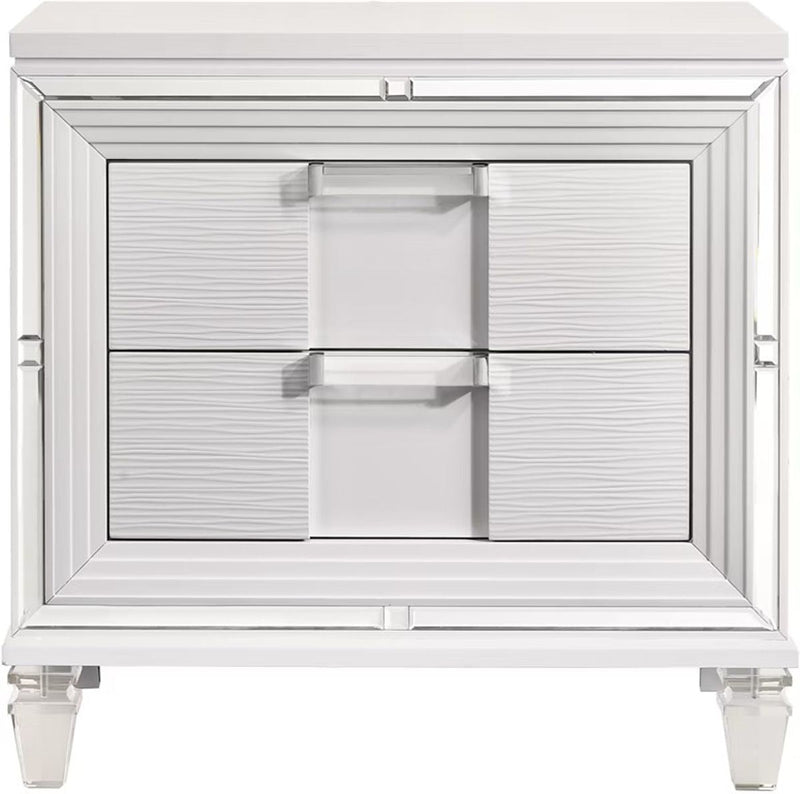 Elements International Twenty Nine Nightstand in White