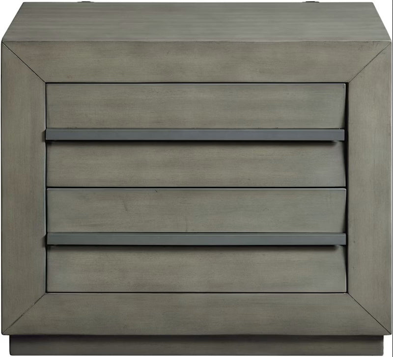 Elements International Zig Nightstand in Grey