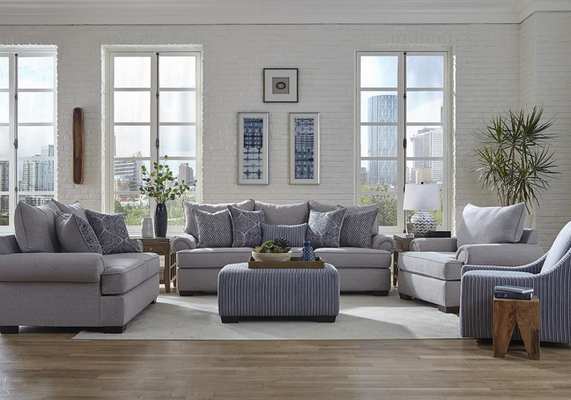 1082 Sofa and Love in Azure Granite Livingroom