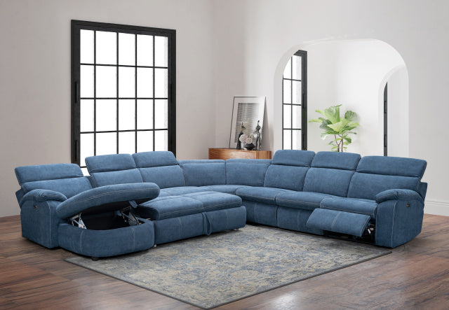 Reclining sectional store with sleeper